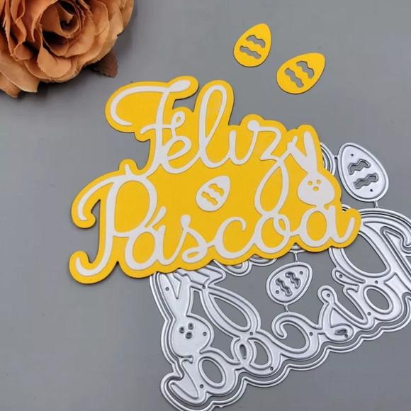 Faca de Corte 10 cm Feliz Páscoa