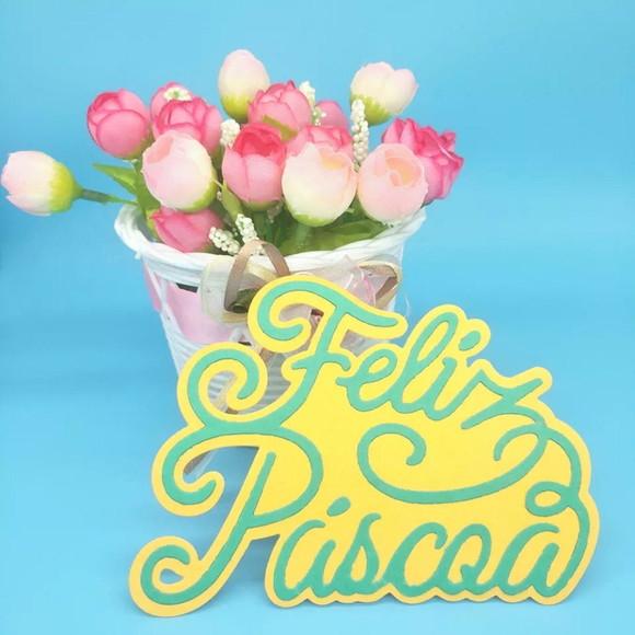 faca de corte 10 cm Feliz Páscoa