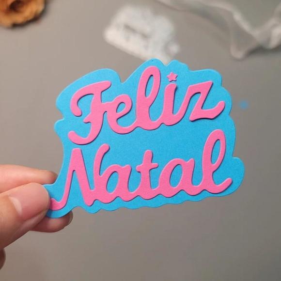 Faca de Corte 7 cm Feliz Natal