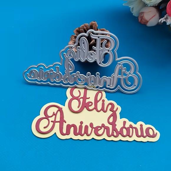 Faca de Corte em Eva 10 cm Feliz Aniversario