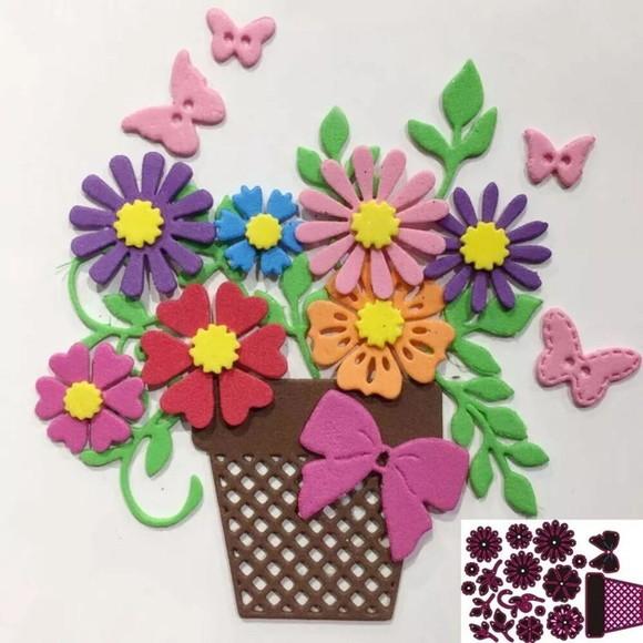 Faca de corte para eva 4 cm flores