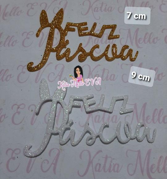feliz Páscoa em eva 9 cm