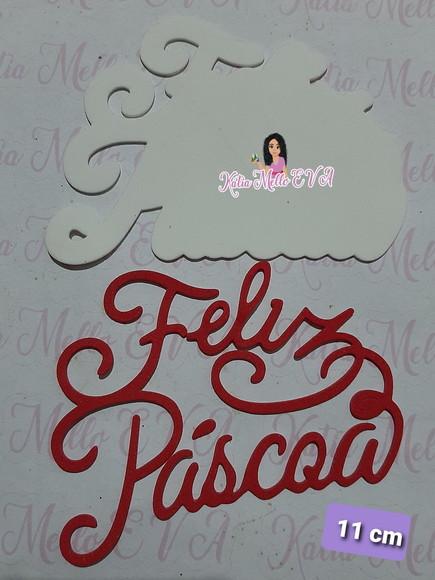Feliz Páscoa 11 cm pegue e monte