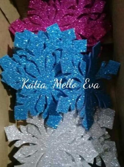 Flocos de Neve em Eva 9 cm