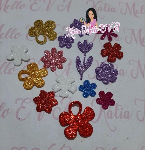 Flor em eva 3 cm kit