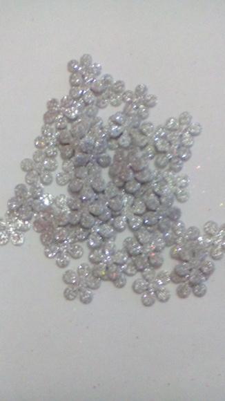 Flor hélice em eva com gliter