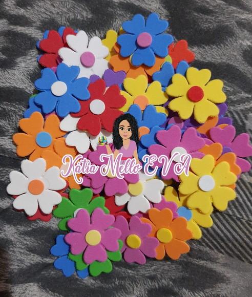 Flores em Eva 4 cm
