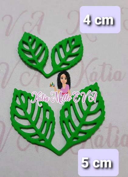 Folhas em eva kit 4 cm