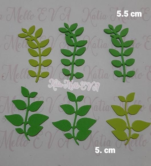 Folhas em Eva Kit 5 cm