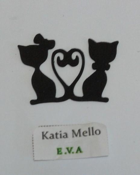 gatinho romântico silhueta