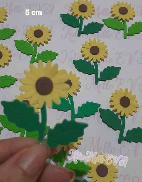 girassol em eva 5 cm
