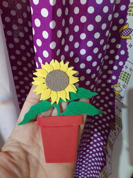 girassol em eva 10.5 cm
