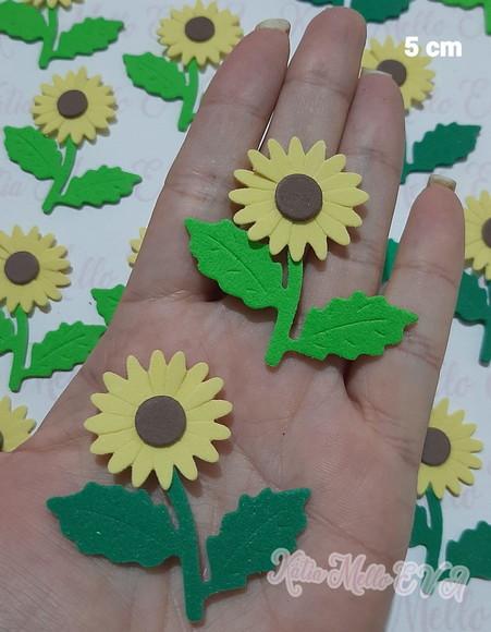 girassol em eva 5 cm