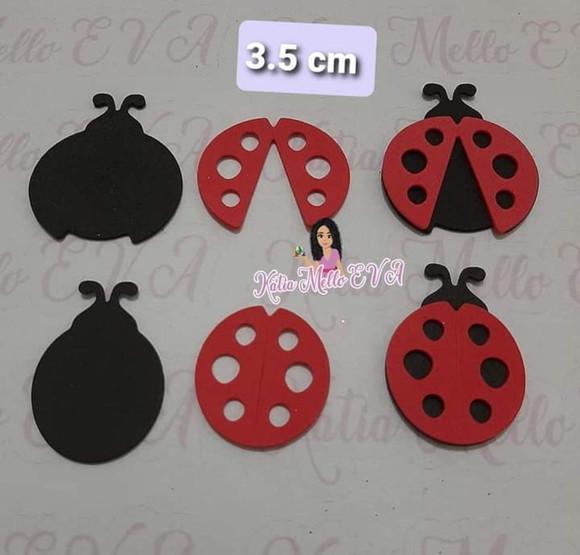 Joaninha em Eva 3,5 cm Kit Pegue e Monte