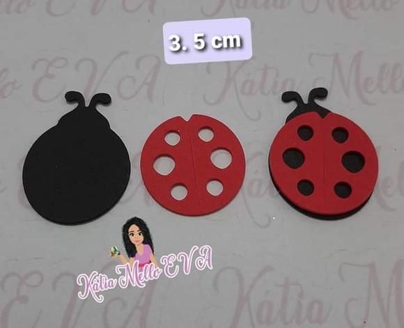 Joaninha em Eva 3,5 cm Kit Pegue e Monte