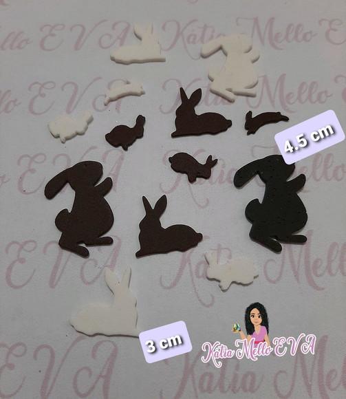 Kit em Eva 4. 5 cm coelhinhos