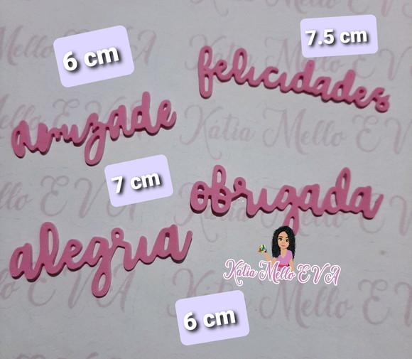 Kit escritas em eva 7 cm