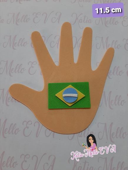 Mão Em Eva 12 Cm Dia Da Independência