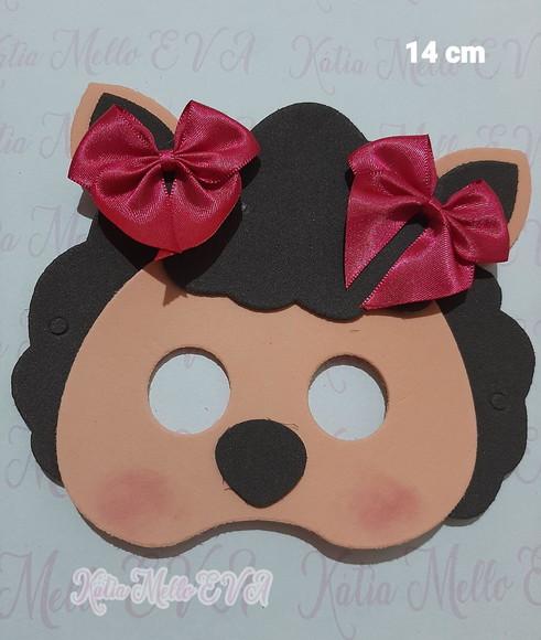 Mascara 14 cm Ovelhinhas Marrom