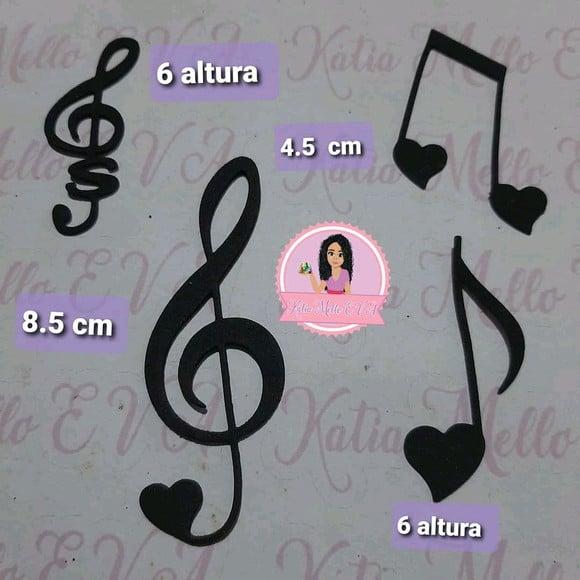notas musicais em eva kit
