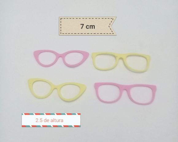 Óculos em eva kit 7 cm