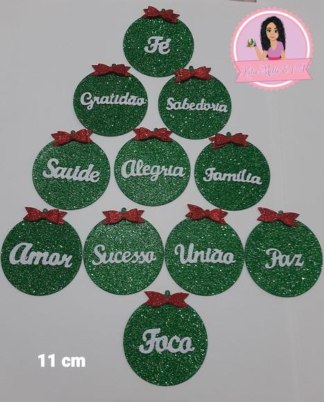 Palavras Natalinas em Gliter Pegue e Monte Natal