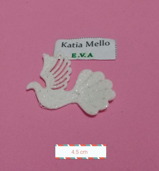Pombinha de eva com gliter