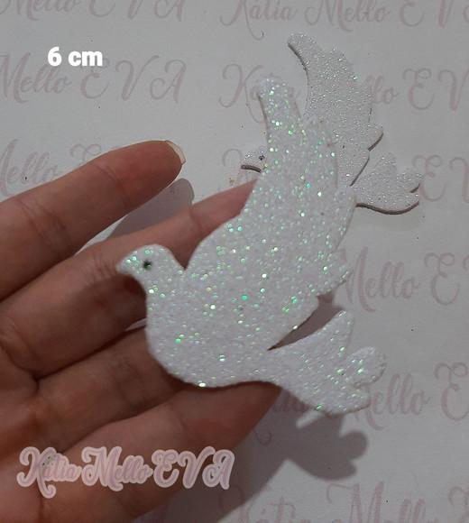 Pombinha de eva com gliter