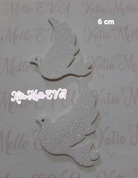 Pombinha de eva com gliter