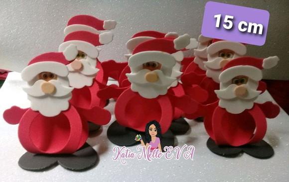 porta bombom em eva papai noel