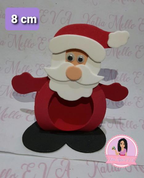 porta bombom em eva papai noel