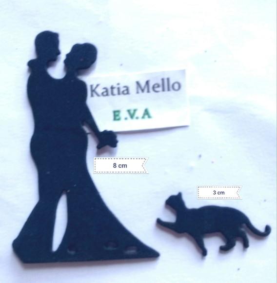 silhueta casal em eva