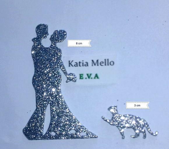silhueta casal em eva