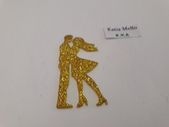 silhueta casal em eva
