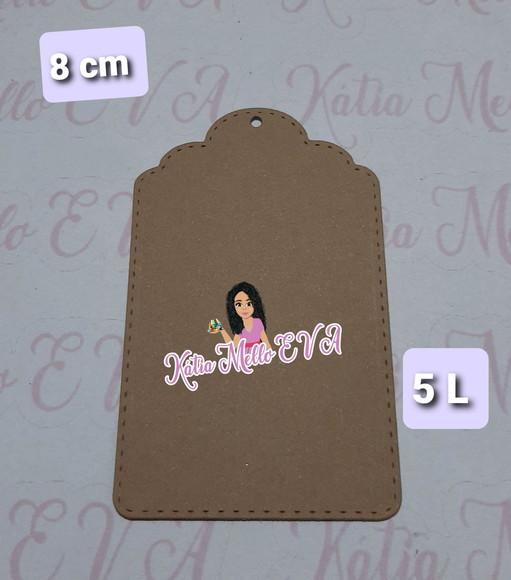 Tags papel kraft 8 cm lisa