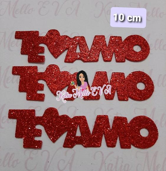 te amo em eva 10 cm