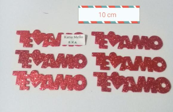 te amo em eva 10 cm