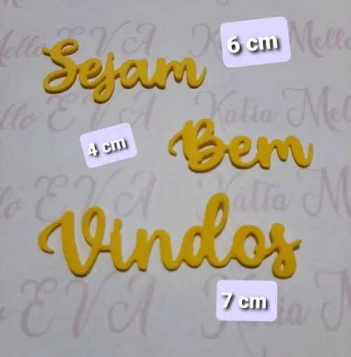 15 peças Sejam bem vindos eva 7 CM