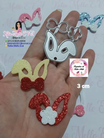 3 cm Faquinha de Orelha de Coelho