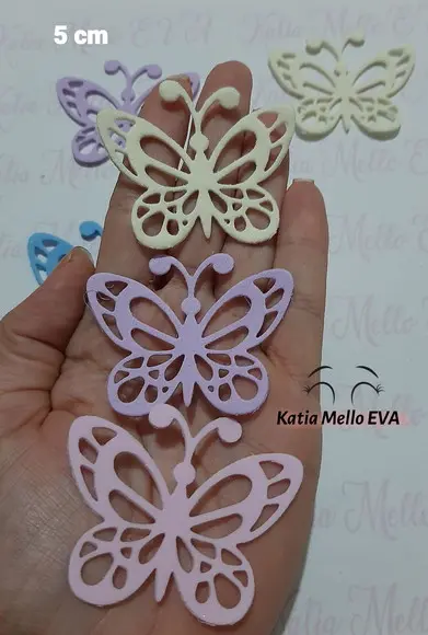 5 cm Borboletas Candy Coloreva