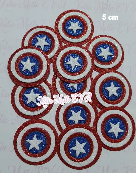 5 cm Capitão América Escudo