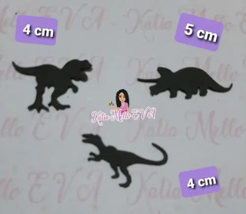 5 cm dinossauros em eva
