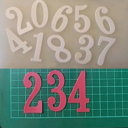 5 cm faca de corte números