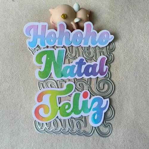 5 cm Faca Feliz Natal