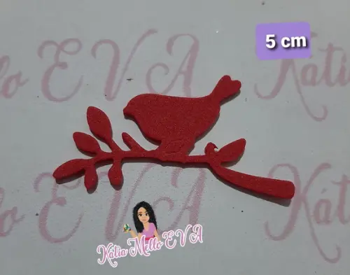 5 cm passarinho em eva