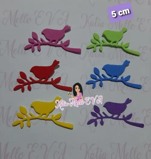 5 cm passarinho em eva
