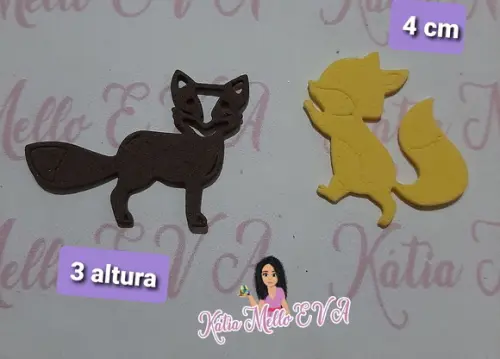 5 cm raposinha em eva kit