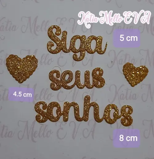5 cm Siga Seus Sonhos