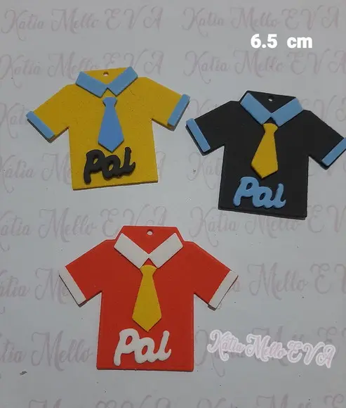 6.5 cm Camiseta em Eva Dia dos Pais