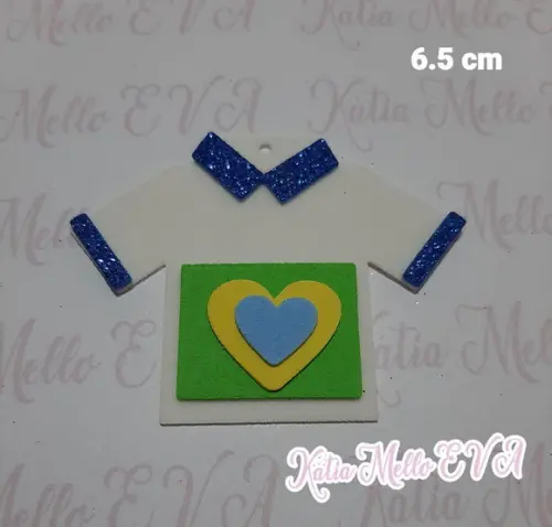 6.5 cm Camiseta em Eva Independência do Brasil